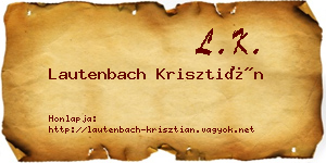 Lautenbach Krisztián névjegykártya
