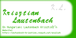 krisztian lautenbach business card